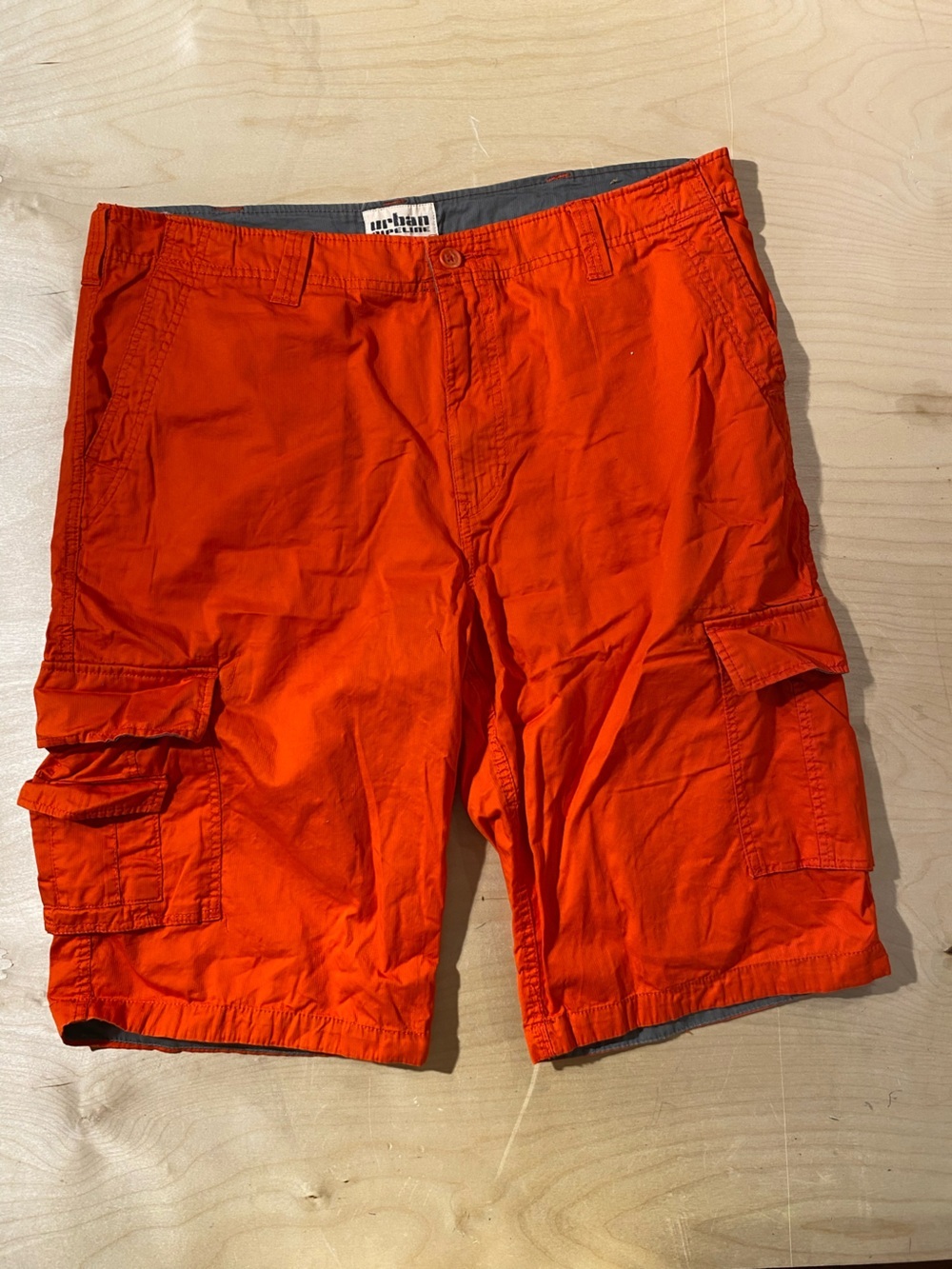urban pipeline Men's Bright Orange Cargo Shorts 38 (SF)